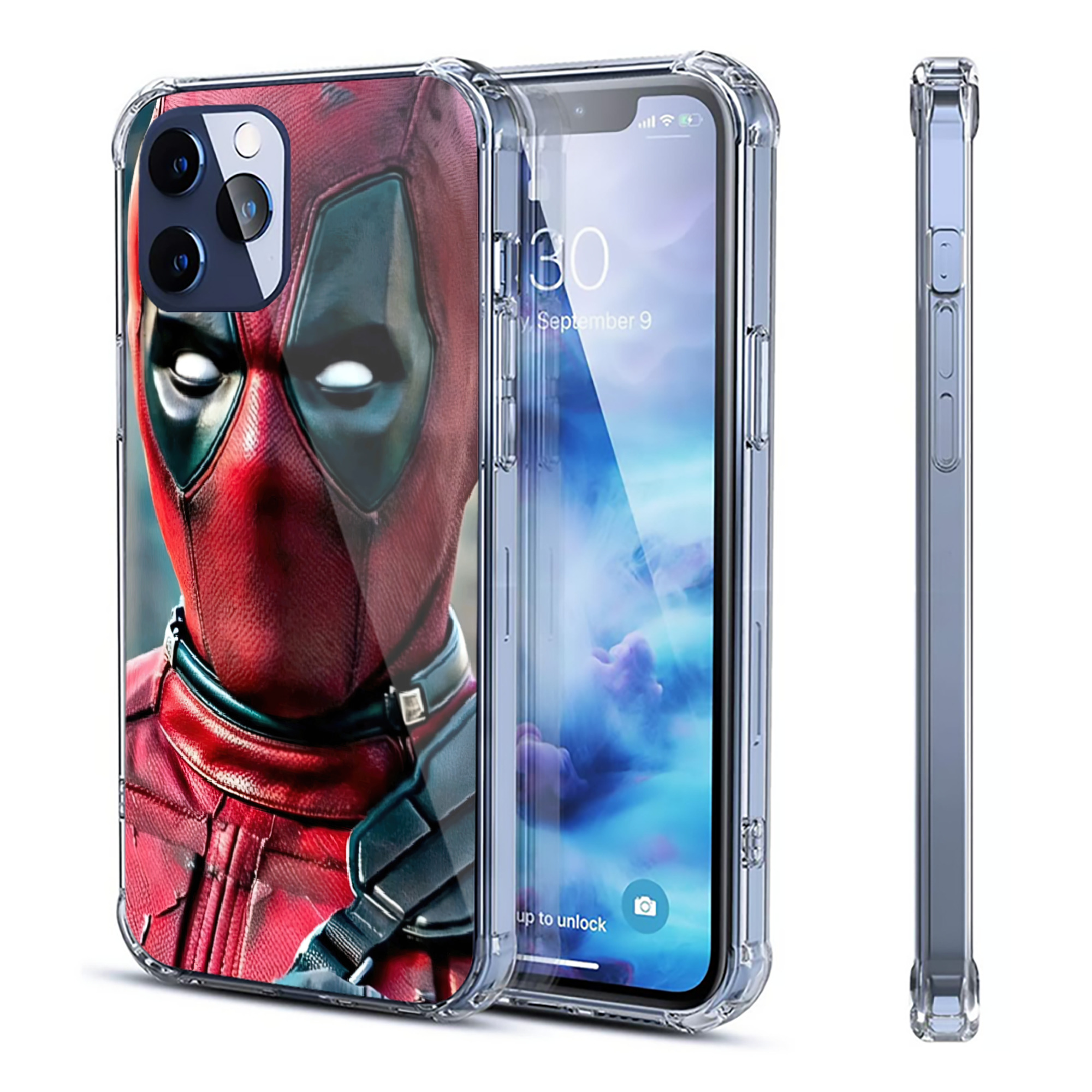 （画像用） Deadpool デッドプール 【iPhone 12シリーズ対応】透明スマホケース（クリアソフトケース）